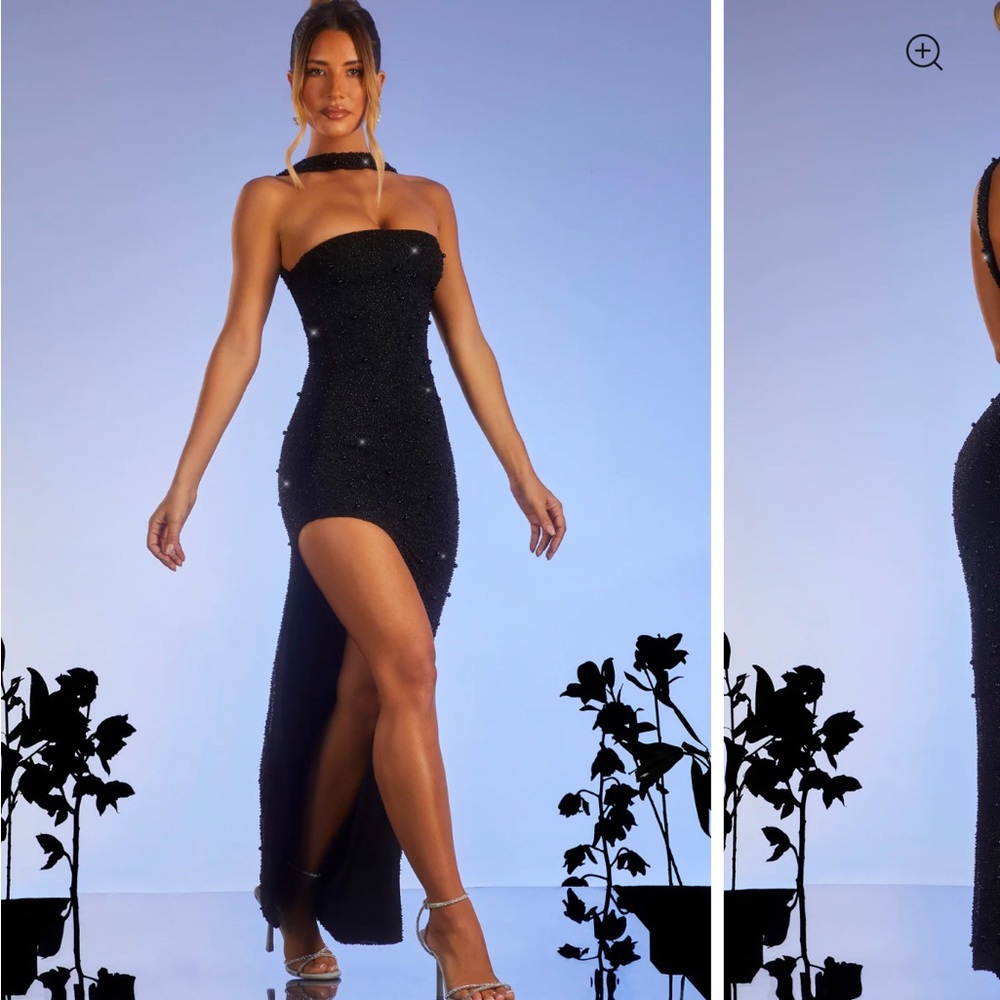 Oh Polly NWT Belgravia embellished bandeau maxi dress